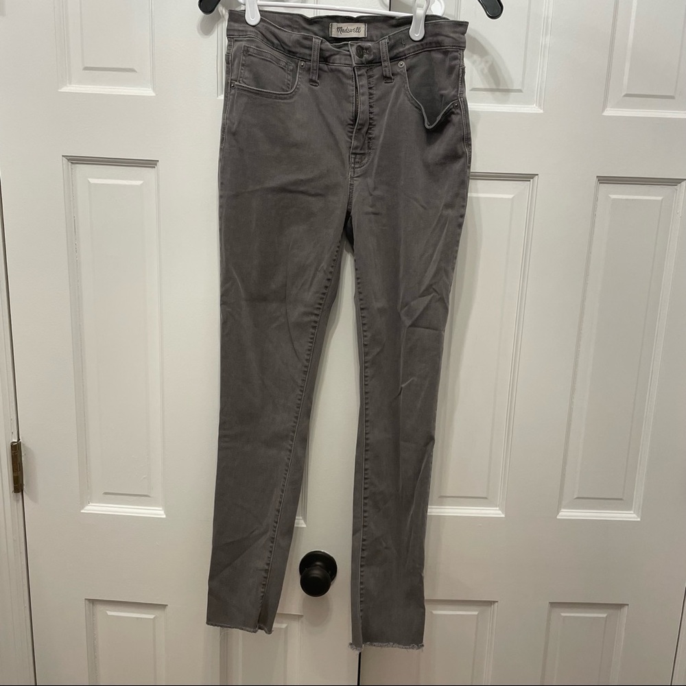 Madewell 9” high rise skinny jeans raw hem